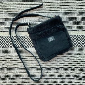 Flurries Black Sheepskin Crossbody Bag